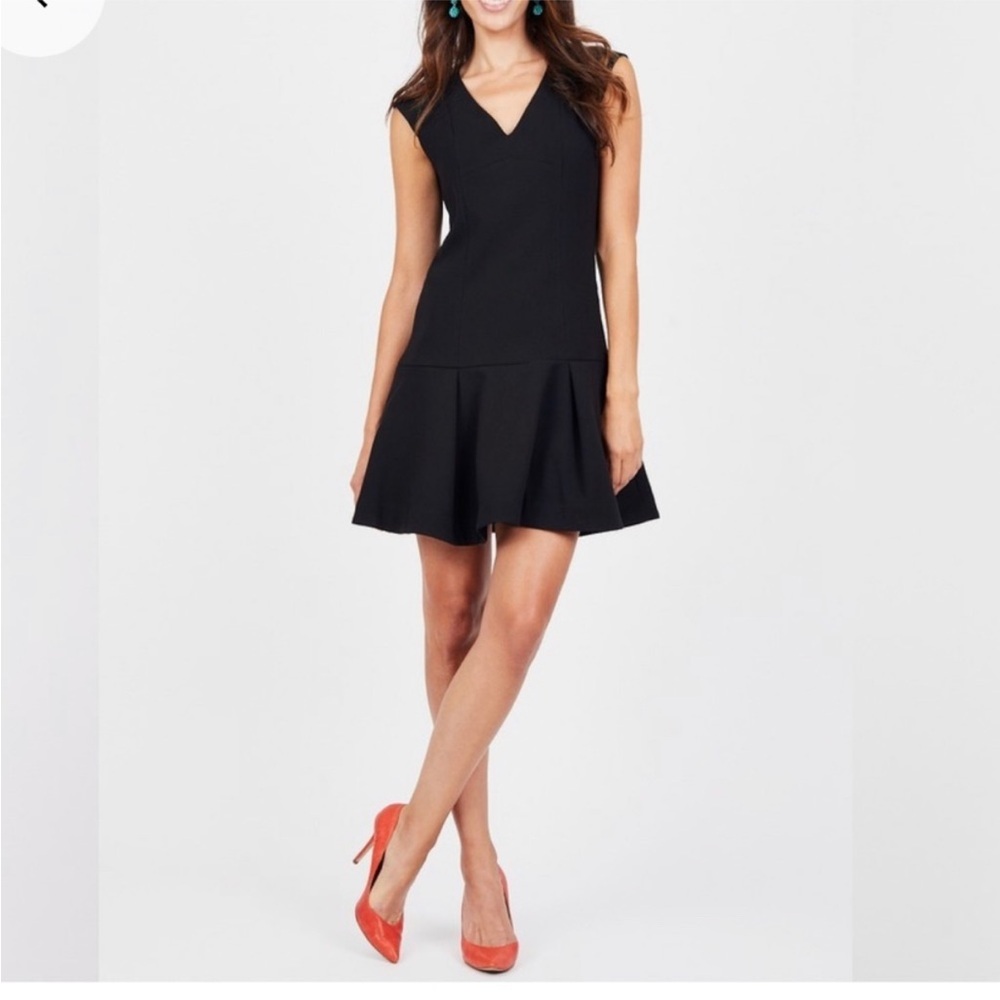 Ava drop waist black dress, medium